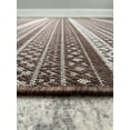 thumbnail image 4 of Benissimo Contemporary Indoor / Outdoor Area Rug STRIPES Collection I 6x9 I Brown, 4 of 6