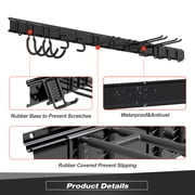 Sttoraboks Garage Tool Storage Rack, Heavy Duty Garage Storage Organizer Rack System Wall Mounted Tool with 6 double hooks, 2 rails