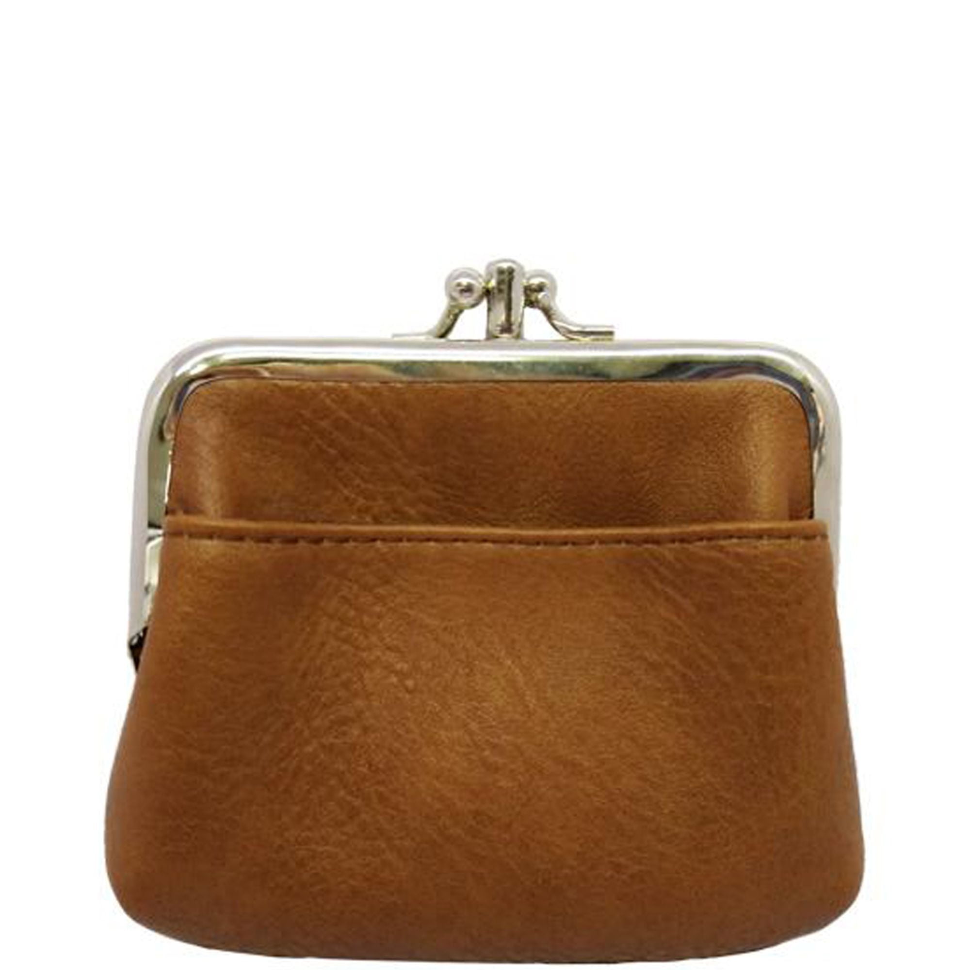 tan leather coin purse