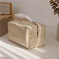 thumbnail image 4 of Bolsa De Tejido De Lino De Algodón Caja De Bombeo Rústica Bolsa De Almacenamiento De Escritorio Tejida Bolsa Organizadora Decorativa Para Dormitorio Sala De Estar Baño Escritorio Foto Prop Advancent HA027894-03, 4 of 7