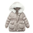 thumbnail image 1 of Veste de Neige pour Filles Hiver Chaude Coupe-Vent Isolée avec Capuche pour Activités Extérieures, 1 of 4