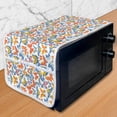 thumbnail image 1 of Butterfly Microwave Oven Cover, Repetitive Style Spring Insects Flying Creatures on Plain Backdrop, Water Resistant Organizer with Pockets for Kitchen, 36" x 12", Coral Yellow and Blue, by Ambesonne, 1 of 1
