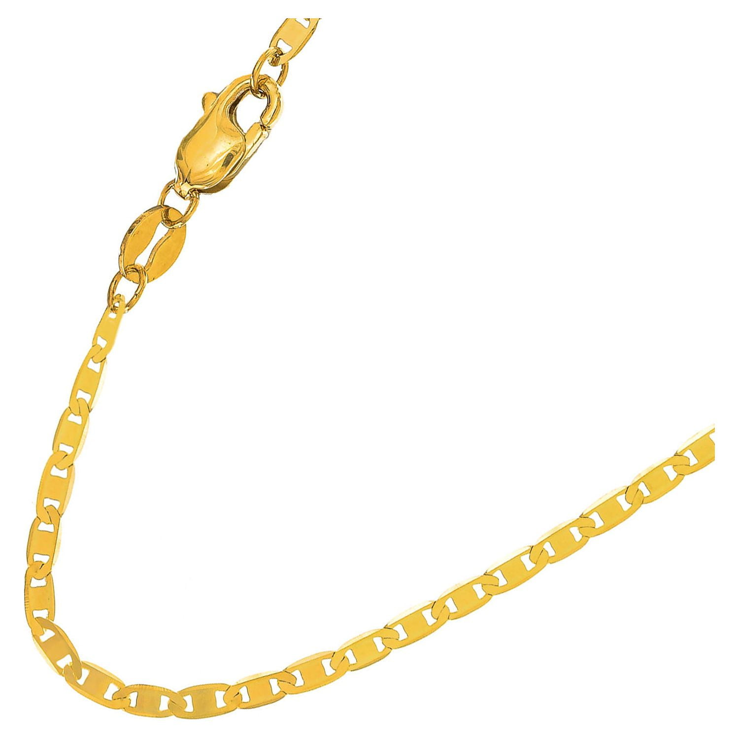 JewelStop 10k Solid Yellow Gold 2.3mm Mariner Chain Necklace (16,18, 20, and 24 in)  (图2)