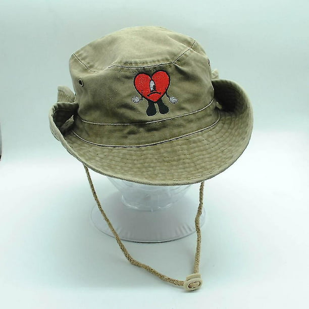 Fashion Sports Team Hat Bad Bunny Hat Embroidered Wide Brim Washed