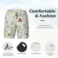 thumbnail image 5 of Lsque Mens Swim Trunks Colorful Mushrooms and Plants Pattern - Bathing Suit Compression Liner - Beach Swim Shorts Swimwear - (S-3XL) - Stretch Quick Dry -Small, 5 of 9