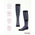 thumbnail image 6 of MeMoi Gingham Heart Cotton Blend Knee High Sock - Girls - Female, 6, Navy, 6 of 7