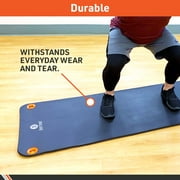 BodySport Personal Exercise Mat for Men and Women – Perfect for Gyms and Fitness Training – 1 in. Thick, 56 in. Long, Black