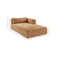thumbnail image 3 of Meridian Furniture Shaggy Saddle Corduroy Performance Fabric Chaise, 3 of 11