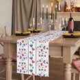 thumbnail image 2 of Table Runners 70 Inches Long Dress Scarves, Independence Day Farmhouse Coffee/Dining/Kitchen Table Decor, Holiday Table Runner, 4th of July Red Blue Strip Love Leaves 13x70 Inch, 2 of 9