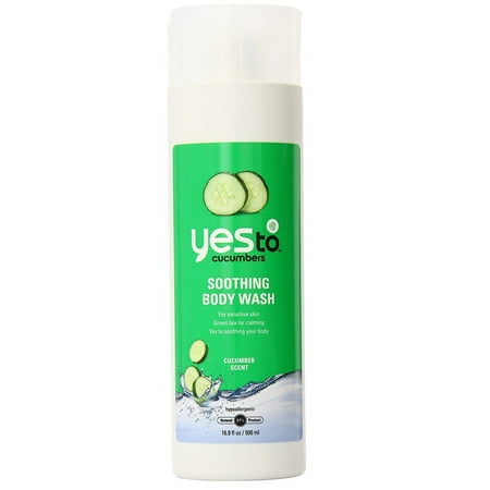 Yes To Cucumber Soothing Body Wash, Cucumber Scent, 16.9 Fl Oz