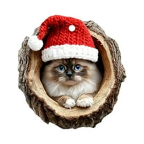 Coollooc Forest Animal Acorn Ornaments 2026 New Cozy Forest Christmas Ornaments, Pine Cone Animal Decoration, Woodland Creature Hanging Ornament, Acrylic Hanging Ornament for Home Decor(K,1Pcs)