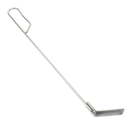

46cm Stainless Steel Charcoal Ash Rake BBQ Ash Tool Rake Poker for Charcoal Smoker Wood Burning Stove (Silver)