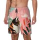 thumbnail image 1 of Balery Colorful Cat With Flowers Bañador para hombre, shorts de playa de secado rápido con entrepierna y forro de compresión-X-Large, 1 of 6