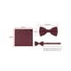 thumbnail image 5 of Conjunto de corbata de color sólido para hombres INSPIRE CHIC, corbata de moño preatado y pañuelo de bolsillo para el Día del Padre, corbatas para bodas y negocios, color rojo vino, talla única, 5 of 7
