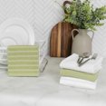 thumbnail image 5 of All-Clad Skipping Stripe & Wave Kitchen Towels, 4-Pack, Fennel, 5 of 5