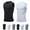Black+white, variant on North Alpine Men’s Compression Vest, Sleeveless Compression Shirt for Gym, Running & Daily Wear, Breathable Muscle Support Undershirt
