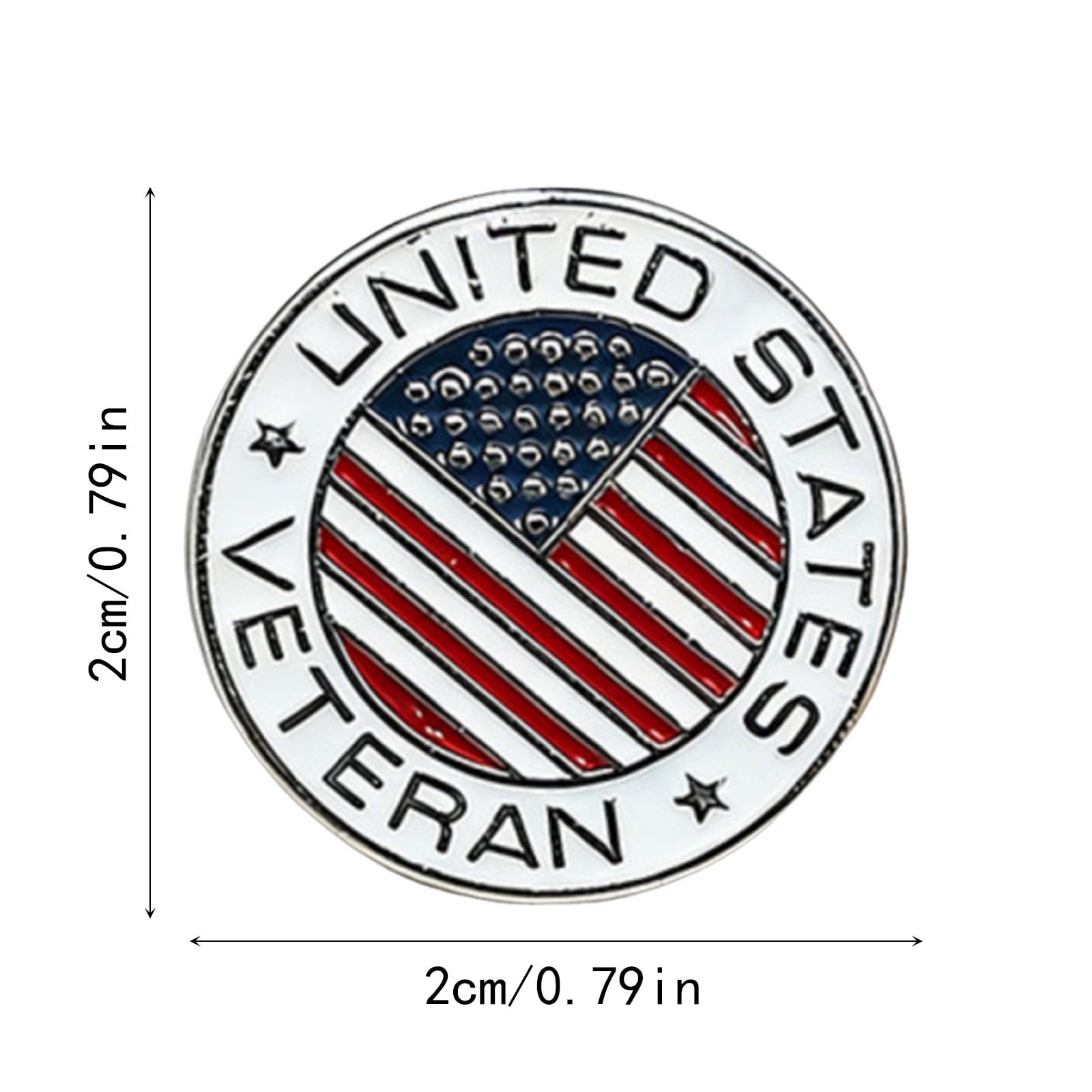 4th of July Patriotic Metal Brooch, Independence Day Red White and Blue Stars and Stripes Pin, Unisex American Theme Commemorative Badge for Adult Holiday Party and Event Decoration