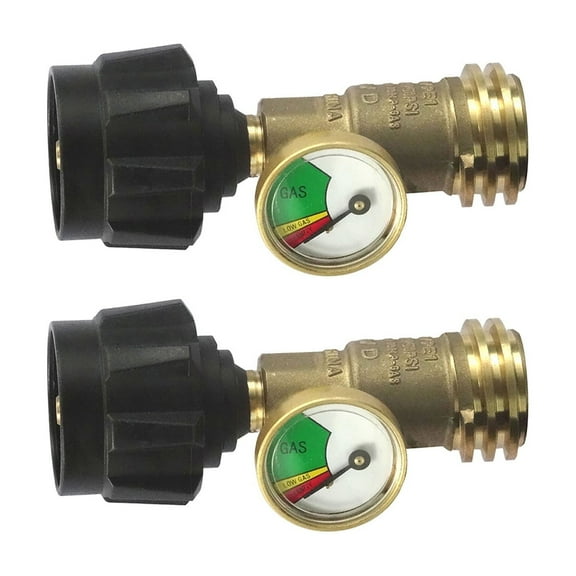 Megamaster 2 Pack Propane Tank Gauge Level Indicator for Standard Propane Tanks, Ideal for BBQ, Grills, Camping, Outdoor Cooking - 300-10164
