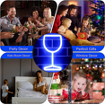 thumbnail image 4 of Neon Signs LED Wine Glass Neon Lights Neon Signs For Wall Decoration Battery or USB Powered Bedroom Neon Light（blue）, 4 of 5