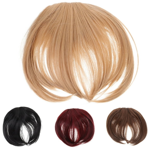 Himition 4pcs Clip in Bangs Clip Women Hair Extensions Hair Fringe Hairpiece Fake Bang Wig