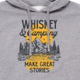 thumbnail image 2 of Instant Message - Whiskey And Camping Stories - Men's Pullover Hooded Fleece Sweatshirt, 2 of 6