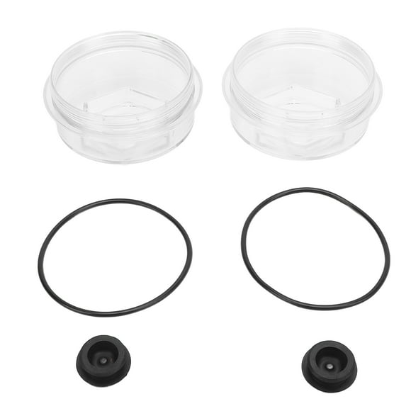 Kit de Remplacement de Bouchon d'Huile de Moyeu de Remorque 2 Pcs Kit 183772 Capuchon en Plastique pour Essieu de 4 Pouces avec Joints Toriques de Remplacement pour Essieu Dexter