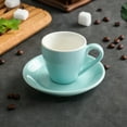 thumbnail image 4 of Porcelain Espresso Cup with Saucer, Espresso shot Cup, 80ml/2.7Oz - Style 1, 4 of 5