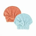 thumbnail image 1 of wonima11 Microfiber Hair Drying Towels Head wrap with Bow-Knot Shower Cap Hair Turban hairWrap Bath Cap for Short or Curly Long & Wet Hair Gift for Women 2pack, 1 of 1