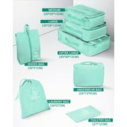 3 Piece Luggage Sets 20/24/28 inch Travel Suitcase Set with 7PCS Organizer Bags, Green