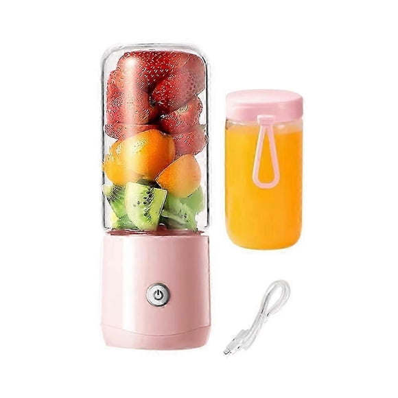 380ML Wireless Mini Juicer Fruit Juicer for Fruit and Vegetables Juicer Machine,pink
