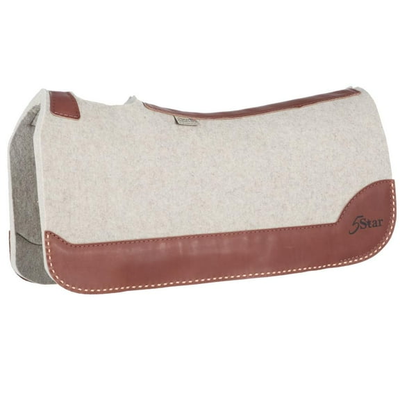 5 Star Equine Products Supplies Inc. 7/8in Natural Felt LCO Saddle Pad with N