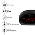 thumbnail image 2 of Reloj despertador digital Sharp SPC089A con despertador y batería de respaldo, 2 of 6