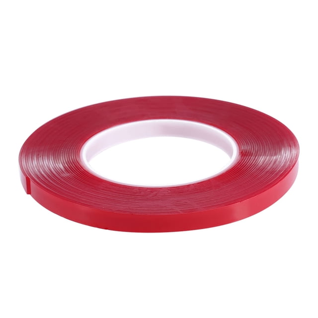 Rotekt 10m Cinta Adhesiva para Nail Art Cinta Adhesiva de Doble Cara Pegamento de Doble Cara Adhesivo para Uñas para Prensar Pestañas Adhesivas para Uñas Cinta Transparente de Película Roja para Lente