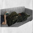 thumbnail image 6 of Gothic Soft Flannel Fleece Throw Blanket, Fantasy Theme Spell Casting Warlock Witch Skulls on Shelves Candles Spooky Scenery, Cozy Plush for Indoor and Outdoor Use, 50" x 60", Red Brown, by Ambesonne, 6 of 6