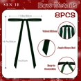thumbnail image 2 of 10Pcs 20"x8" Velvet Christmas Tree Bows, Vintage Ribbon Tree Topper Bows, Ornaments for Staircase Garland Wreath Holiday Home DIY Crafts Christmas Decorations( Deep Green ), 2 of 11