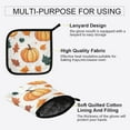 thumbnail image 3 of Yayeee Oven Mitts and Pot Holder Set of 4 Heat Resistant Kitchen Gloves Baking Hot Pad, Pumpkins Pattern, 3 of 5