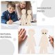 thumbnail image 4 of 7pcs Kids Craft Wood Painting Cutouts Wooden Boy Figurines For Diy Ornaments Preschool Educational Handcrafts Safe Natural Wood, 4 of 4