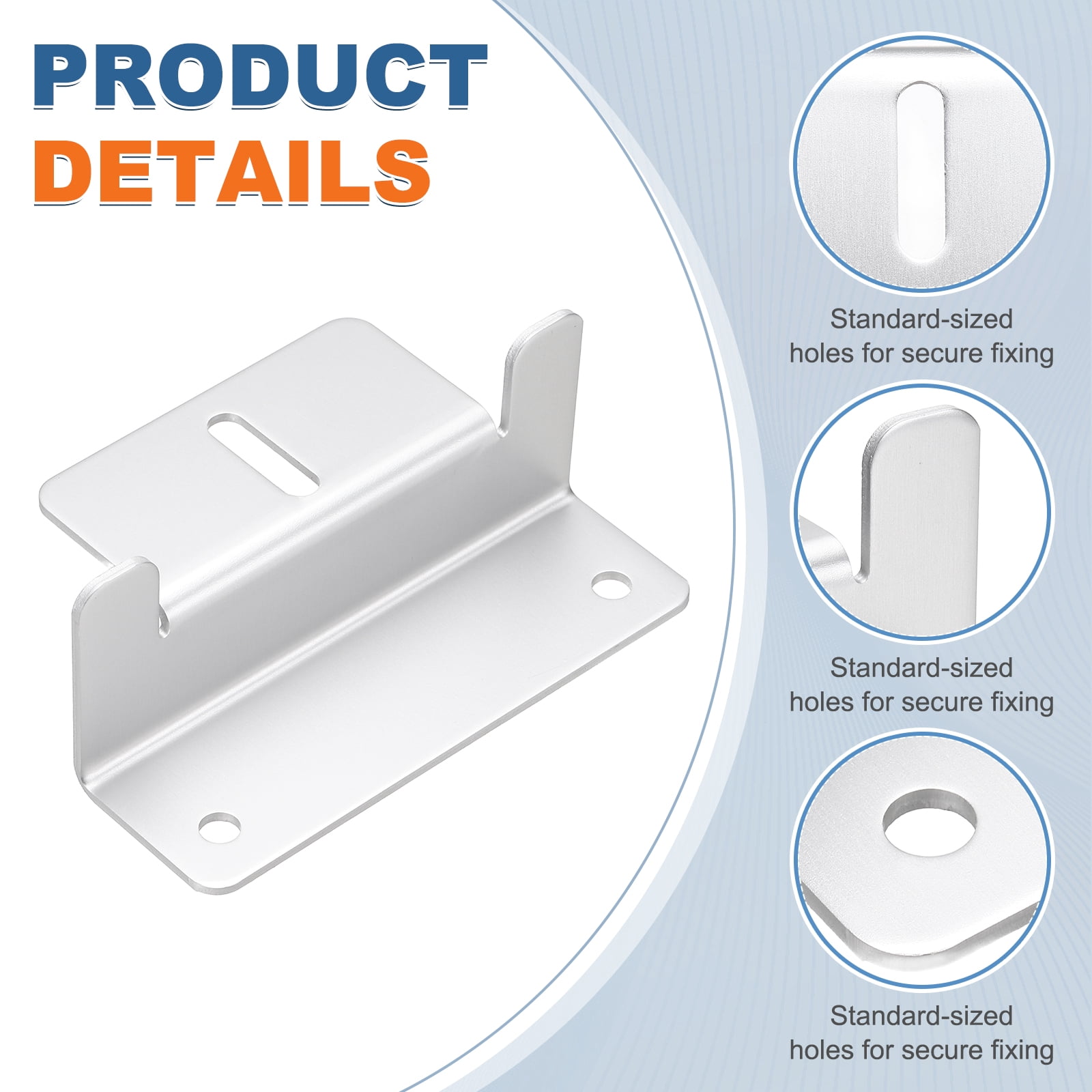2 Set Aluminum Solar Panel Mounting Brackets, Solar Panel Z Bracket Mounting Kit, Z Bracket Set with Screws for RV Roof Cabin Factory Installation, White