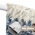 thumbnail image 4 of Blue Poinsettia Christmas Swag Valances for Windows, Kitchen Window Curtains Over Sink, Xmas Botanical Balls Snowflake Retro Window Treatment Curtains for Living Room/Bedroom 2 Panel Sets 36"x45", 4 of 8