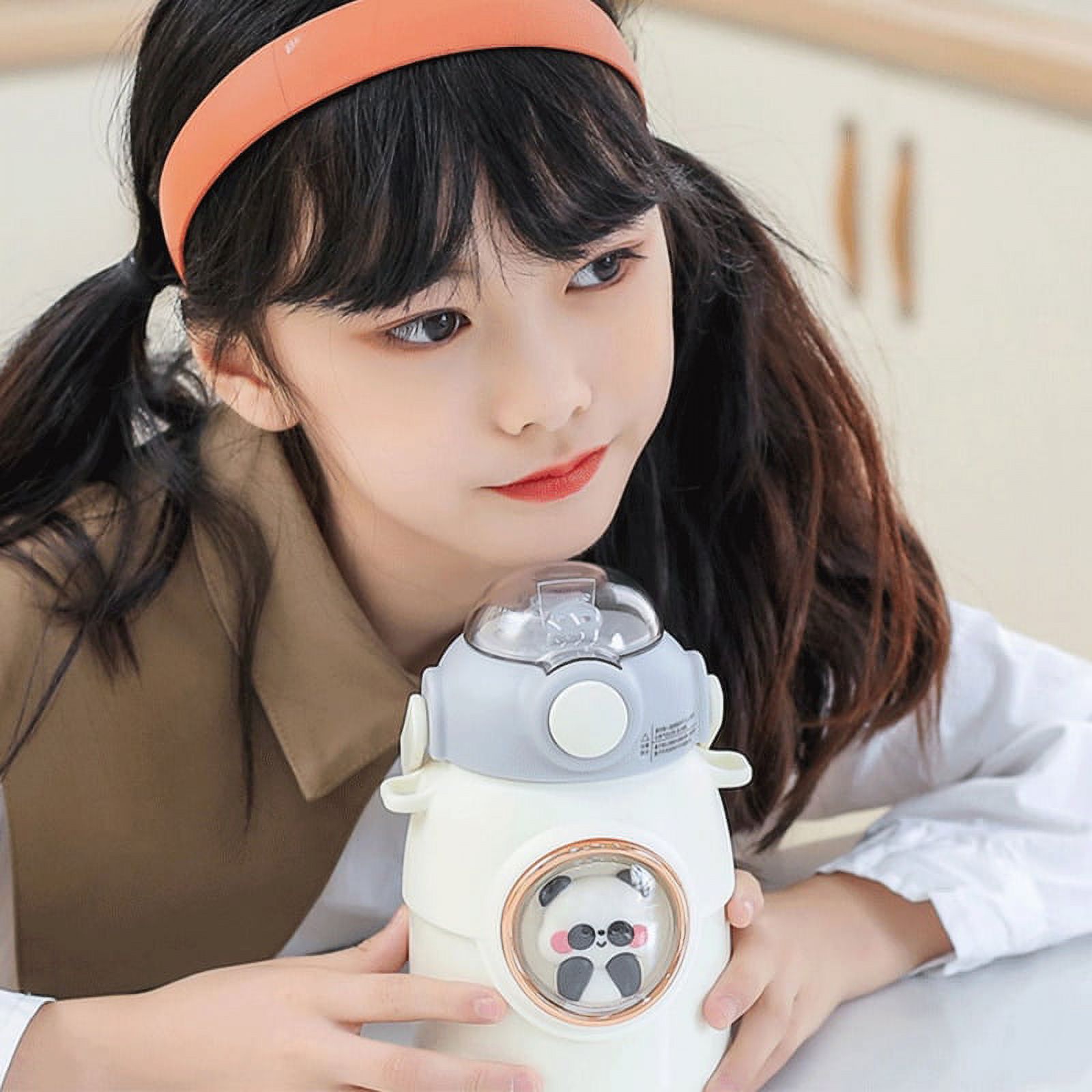Kids Thermos Bottle Cute Water Bottle Kawaii Straw 700ml Stainless Large Capacity Cartoon Girl Kettle Student Cup for Children