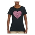 thumbnail image 2 of Wild Bobby, Pink Ribbon Heart, Breast Cancer Awareness, Women Graphic Tee, Black, Small, 2 of 5