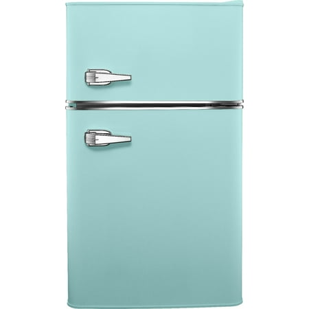 Insignia- Retro 3.1 cu. ft. Mini Fridge with Top Freezer - Cool mint green