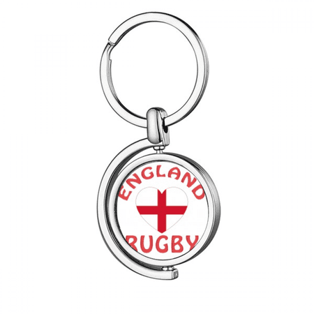 Rugby Run English Art Deco Fashion Rotating Keychain Metal Keyring Holder
