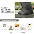 thumbnail image 6 of Cozyhom 5.59*25.59*24.8in Outdoor Rattan Storage Box,All Weather Bin Deck Box for Cushions and Pool Toys,Gray, 6 of 6