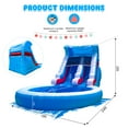 thumbnail image 6 of Relunch 24FT(L) Commercial Grade PVC Inflatable Water Slide for Kids Adults with Big Splash Water Pool & Blower 24x13x12ft, 6 of 9