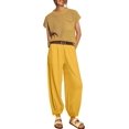 thumbnail image 1 of ORUYROP Ensemble 2 Pcs pour Femmes Ensemble de Détente Tendance Pull Tricoté Manches Courtes Mode, 1 of 6