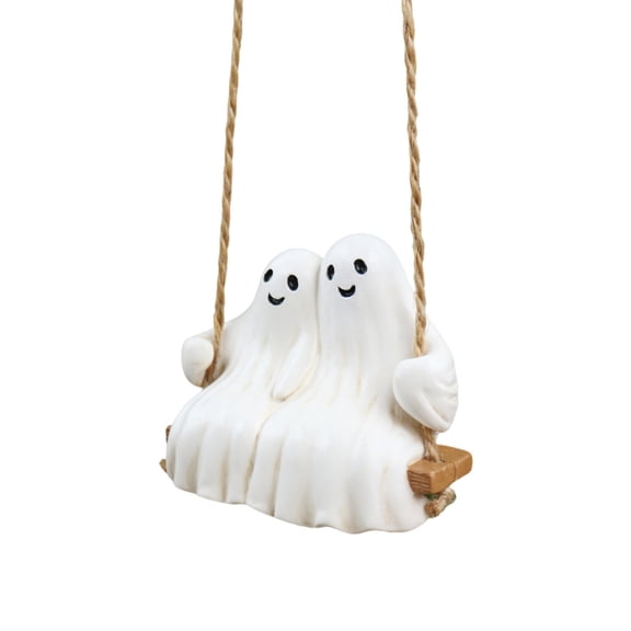 Halloween Ghost Decorations Swinging Ghost Outdoor Decor Cute Ghost Hanging Ornament for Halloween Tree Porch Indoor Outdoor Home Decor 1 Pack
