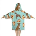 thumbnail image 2 of Boxer Dog Pitbull Terriers Dog and Pizza Blanket Hoodies for Kids 6-13YR Oversize Wearable Blanket Hoodies for Boys Girls Teens, 2 of 7