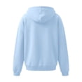 thumbnail image 5 of Weikingp Zip Up Hoodie Women Sweatshirt for Women Big Comfy Zip Up Hoodie Womens Quarter Zip Pullover Cropped Hoodie Pullover Hoodie Oversized Sweat Jackets Full Zip Hoodies Blue XL, 5 of 7