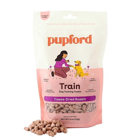 Pupford Freeze Dried Training Treats for Dogs & Puppies (Rabbit, 4 oz)